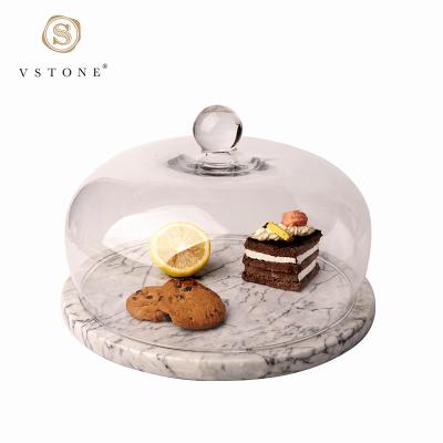 China Cheese Sustainable Natural Marble Marble Panel With Glass Dome for sale