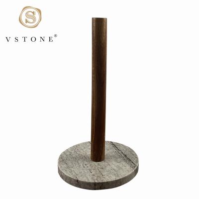 China Viva Modern Natural Stone Jade Raw Paper Towel Marble Holder for sale