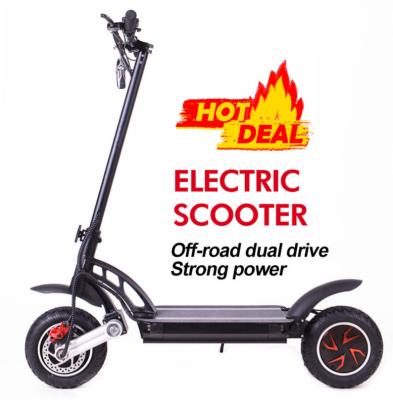 China Dropshipping EU Warehouse 2400W 48V 20ah 50KM-70KM Off Road Unisex Big Motor UK Dual Wheel Electric Scooter For Adult for sale