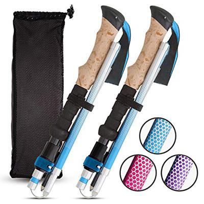 China Carbon Fiber 7075 Aluminum Telescopic Nordic Walking Hiking Trekking Pole for sale