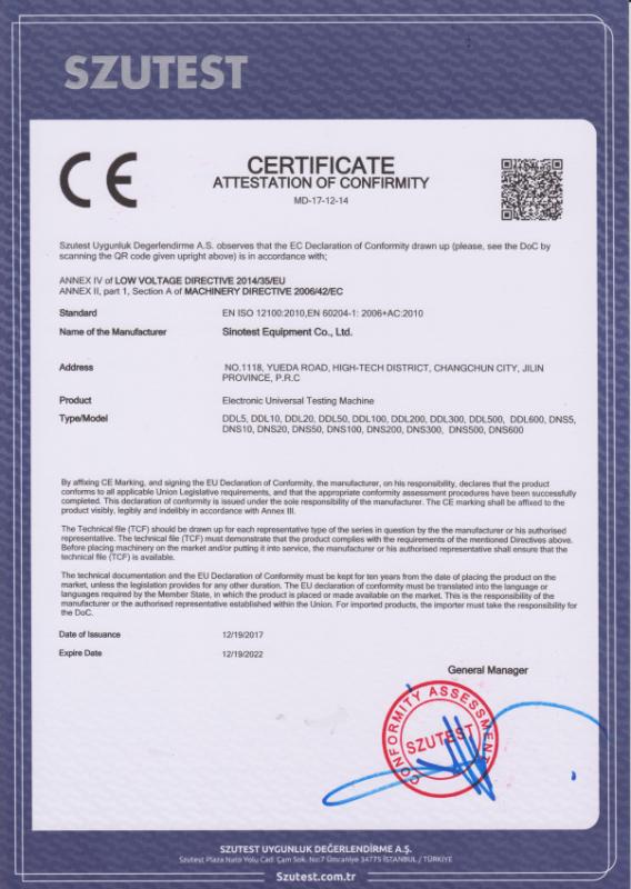 CE - Sinotest Equipment Co., Ltd.