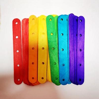 China New Hot-selling Eco-friendly Material Factory Supply Wooden Craft Sticks With Holes For DIY 6