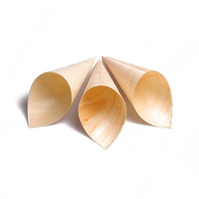 China Viable 2021Hot Sell Disposable Wooden Veneer Roll Pine Wood Cone for sale