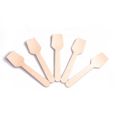 China Spoon&Spatula disposable single use wooden dish for tea spoon for sale