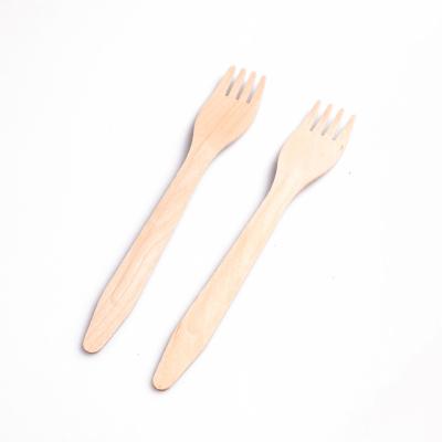 China Easy Picnic Stocked From Carry Disposable Wooden Forks For for sale