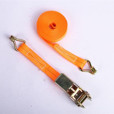 China Cargo Tying Chinese Factory Price 1 Inch 1 Ton 6 Meter Bungees Strapping Lashing Cargo Ratchet Belts for sale