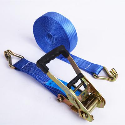 China Cargo Binding Cheap Price Polyester Strap 8 Ton Cargo Lashing Leather Ratchet Belt for sale