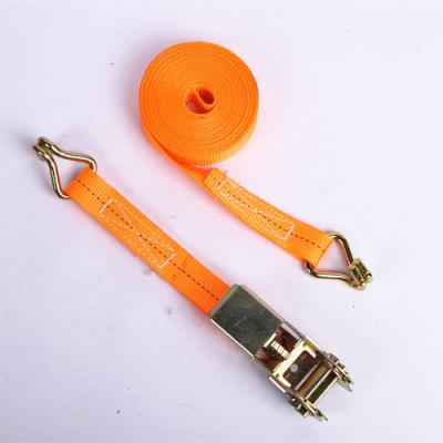 China Low Price Cargo Binding Car Tie Down Cargo Lashing 2 Ton Ratchet Tie Down Strap Connecting Belt for sale