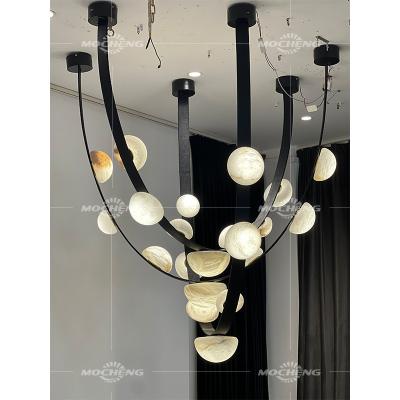 China Modern Hotel Chandelier Interior Decoration Modern Chandelier Custom Luxury LED Villa Decorative Lights Custom Finish Large Marble for sale