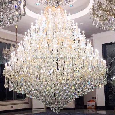 China Modern Customization Hotel Restaurant Foyer decoration large led chandelier maria theresa k9 crystal chandelier luxury lighting fixture for sale