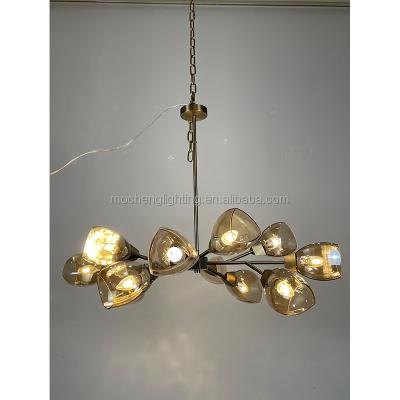 China Modern Nordic home decoration living room dining room modern glass pendant light chandelier lighting fixtures for sale