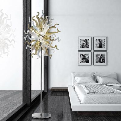 China Modern Luxury Hotel Living room Large Dale Chihuly Style Art Deco Glass Floor Lamp Lighting Hand Blown Murano Glass Floor Lamp for sale