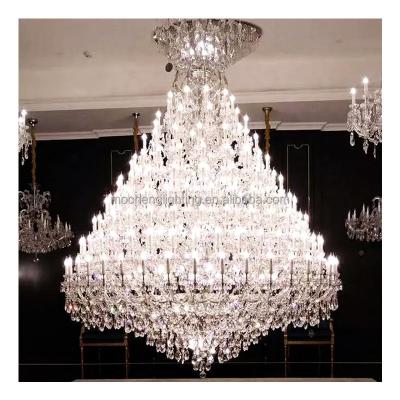 China Modern Customized Decoration of Hotel Foyer Lobby Wedding Hall Luxury Large Maria Theresa Crystal Chandelier Lighting Fixtures For Sale for sale