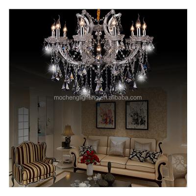 China Modern High quality luxury antique chandelier living room pendant lighting hotel lamp black smoke maria theresa chandeliers for sale for sale