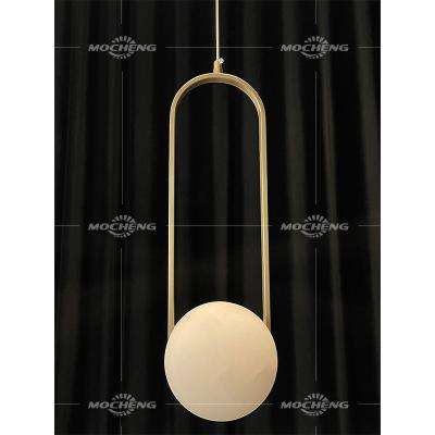 China Modern Indoor Lighting Kitchen Island Dining Room Bedside Hanging Lights For Home Suspension Chandelier Marble Ball Pendant Lights for sale