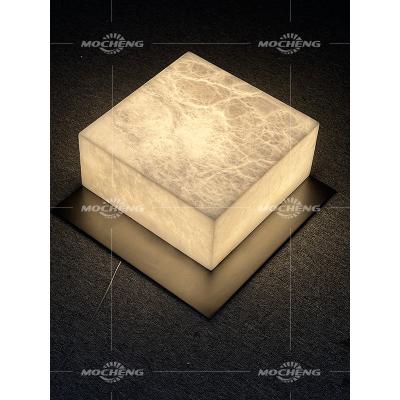 China Modern Simple personality aisle bedroom head wall lamp square marble wall lamps indoor modern led light wall lamps for sale