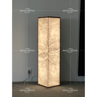 China Modern Modern luxury decoration marble rectangular floor lamp living room study bedroom corner floor lamp for sale