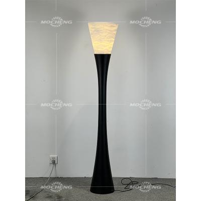 China Modern New Product modern indoor villa living room decoration marble floor light with stainless steel base for sale