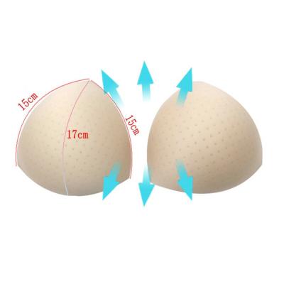 China Hot Selling Underwear Accessories Underwear Accessories Triangle Cup Yoga Sponge Bra Pad With Breathable Holes In Stock for sale