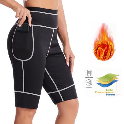 China Wholesale Breathable 2022 Women Body Training Sauna Sweat Fitness Neoprene Shorts With Pocket for sale