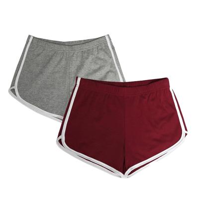 China Anti-Wrinkle Yoga Shorts Pants Summer Running Sporty Shorts Women Dance Gym Workout Elastic Waist Cotton Shorts for sale