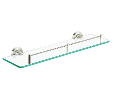 China Wall Mounted Type Wholesale Storage Rack Rectangular Tempered Glass Bathroom Shelves For Household Use for sale