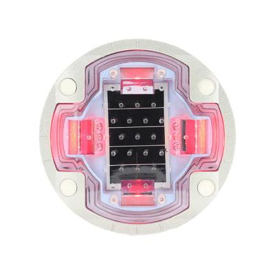 China 4 Screws Embedded Road Stud Pavement Marker Lights Solar Panel 2.5V 250MA for sale