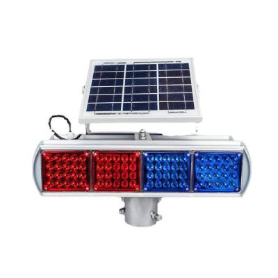 China Traffic Warning Light Solar Powered Portable Red Blue Strobe Light for sale