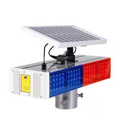 China LED Solar Flashing Warning Red Blue Light Solar LED Emergency Strobe Lights for sale