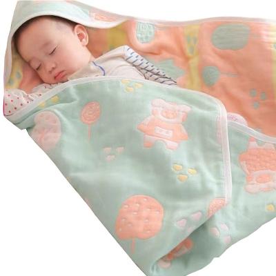 China Shrink-resistant 6 layers of pure cotton gauze is suitable for babies and adults to use yarn-dyed soft fabric cover for sale