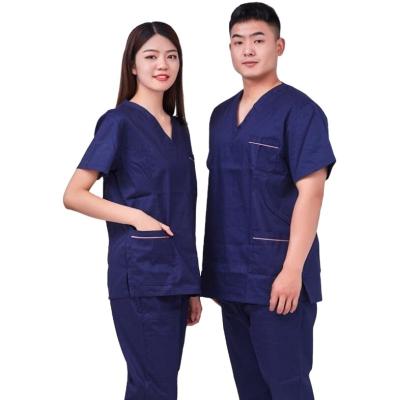 China Eco-friendly Polyester Eco-friendly Cotton Hospital Wear Medical Uniforms Sets For Nurses And Doctors for sale