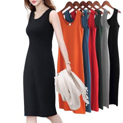 China Wholesale Fashionable Women Fashion Sleeveless Loose Women's Clothing Knit Sexy Women Dress for sale