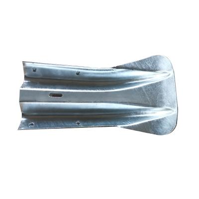 China Wholesale Pavement Safety Metal Beam End Piece Fish Tail Hot Dip Galvanized Road Guardrail Fish Tail for sale