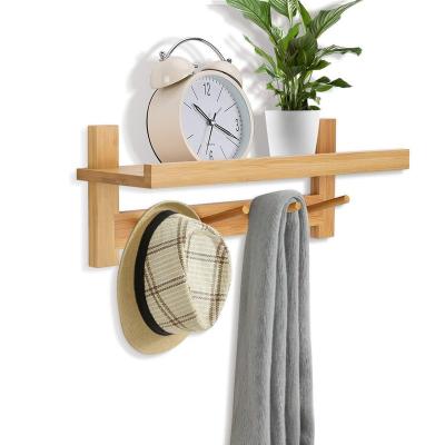 China Good Quality Popular Modern 4 Hooks Decorative Hot Selling Cloth Coat Cloth Wall Hook Modern Bamboo Rack for sale