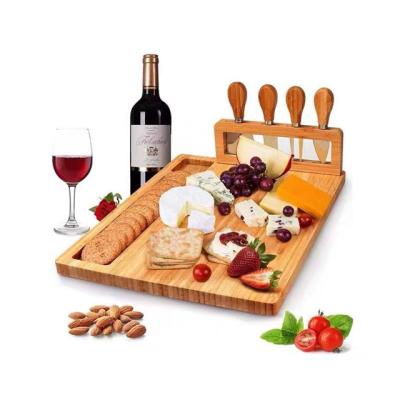 China Sustainable Cheese Board Set Natural Bamboo Tray Cheese Color Support Country Cheap Bamboo Chopping Boards Various Good Not for sale