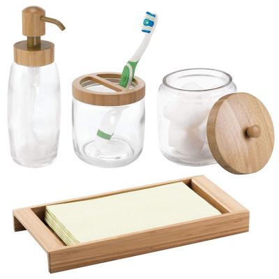 China Good Viable Selling Goods Using Popular Bathroom Storage Bottle Swab Jar Soap Dish for sale