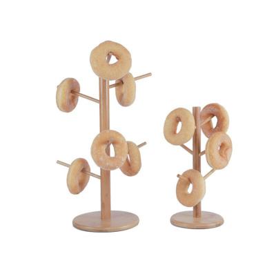 China Customizable BAMBOO donut bamboo display stand for sale