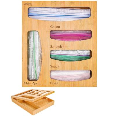 China Sustainable High Quality Bamboo Storage Organizer For Kitchen for sale