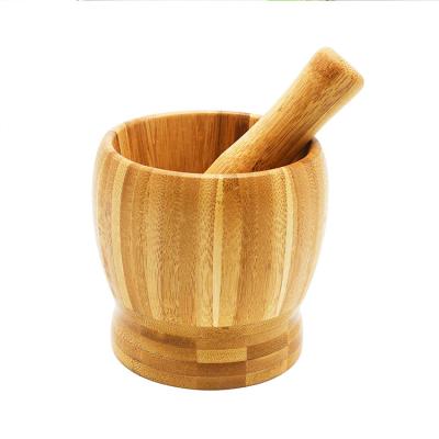 China Top Quality Sustainable Popular Bamboo Fruit Good Price Custom Pepper Garlic Grinder for sale