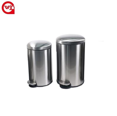 China Boutique Viable Sellers Produce Wholesale Stainless Steel And Plastic Outdoor Kitchen Food Waste Clear Waste Cover Trash Can for sale