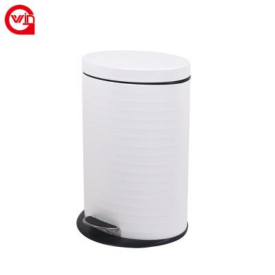 China Retro Multi Purpose Sustainable Plastic Iron Industrial Pedal Kitchen Trash Bin for sale