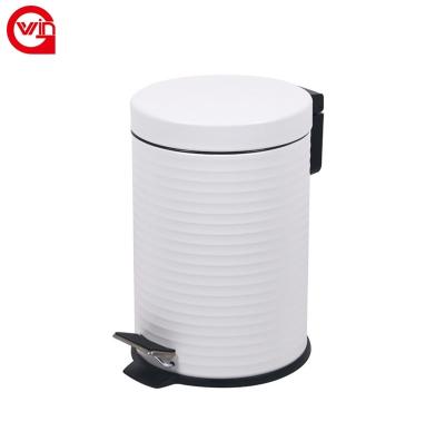 China Sustainable Clean And Durable Airport Trash Can White Kitchen Trash Cans Wastebin for sale