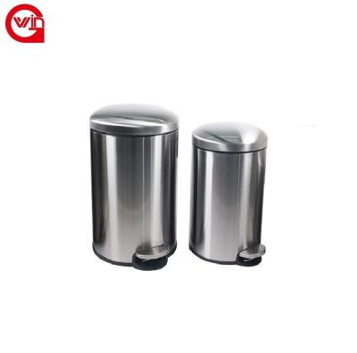 China Quality Stainless Steel Plastic Sustainable Bathroom Waste Trash Pedal Underground Trash Bin for sale