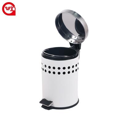 China Viable Facial Tissue Tube Bathroom Toilet Brush Holder Set Toilet Foot Pedal Waste Bin Set for sale