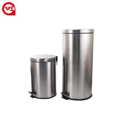 China Sustainable 3L Kitchen Compost Waste Bin Round Stainless Steel Pedal Bin for sale