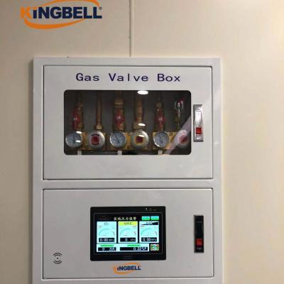 China System shows three pressure statuses Kingbell integrated sector valve box with alarm for medical gas for sale