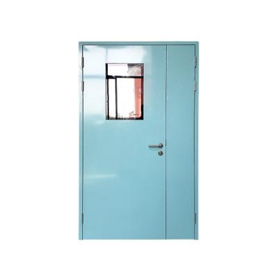 China Airtight Aluminum Alloy Hospital Door Modern Manual Double Swing for Ward Polluted Doors Auxiliary Rooms Offices for sale