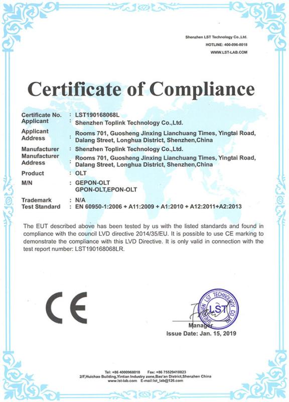 CE - Shenzhen Toplink Technology Co., Ltd.