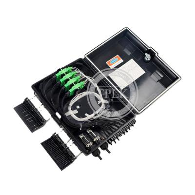 China FTTH Factory Price Black Cable Terminal Box 16 Core Fiber Splitter FTTH Fiber Distribution Terminal Box for sale