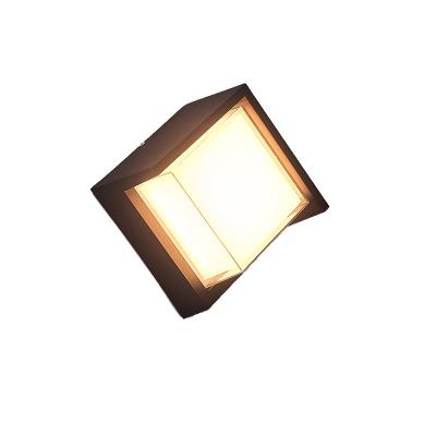 China DJJLight Outdoor Yard Modern Simple Square Shape 18W Led Wall Light Garden Yard Fancy Suitable Waterproof Wall Lamp for sale